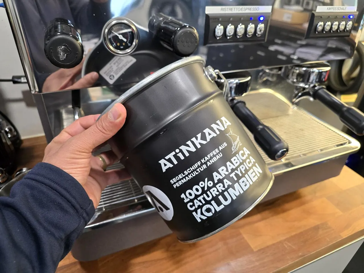 Atinkana Segelschiff-Kaffee, 100 % Arabica Caturra Typica aus Permakultur in Kolumbien